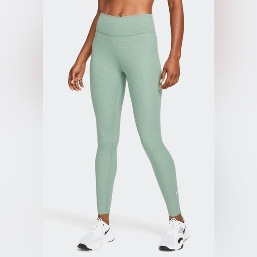 Nike Jade Green Smoke Sail Dri-FIT One Icon Clash 7/8 Leggings Women’s size xs